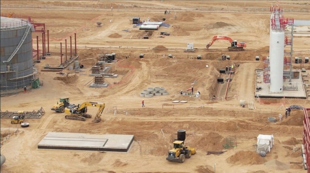 Атырау облысында салынып жатқан газ өңдеу зауытының құрылысы қалай жүріп жатыр завод газ октябрь 1 1536x859 1